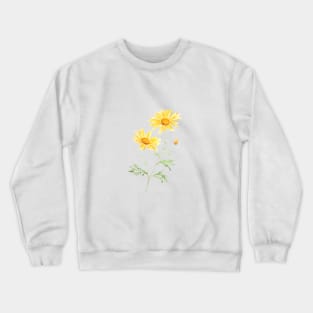 Yellow Margaret daisy watercolor Crewneck Sweatshirt